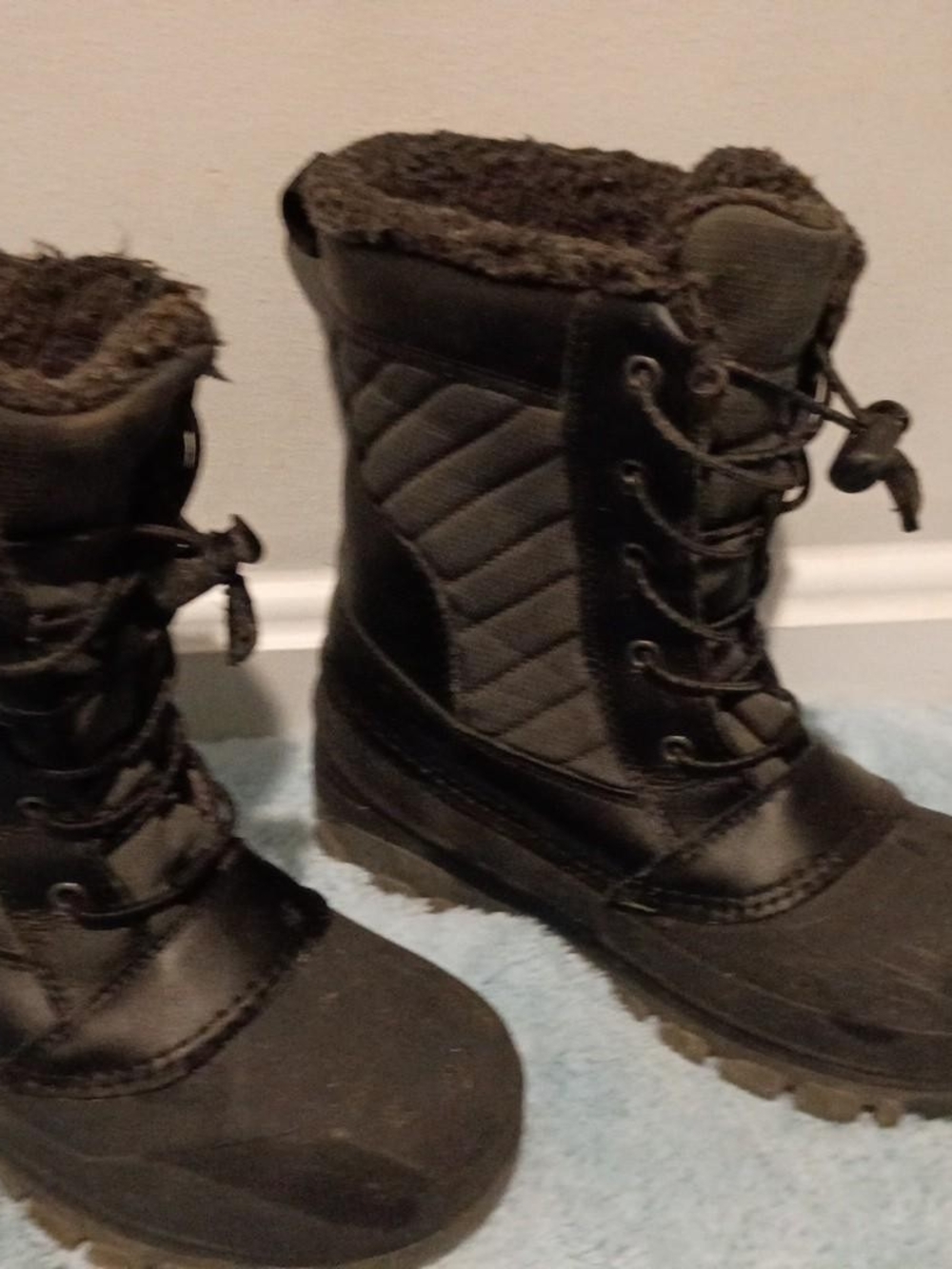 Thermolite Kids Black Rain & Snow Boots - Insulated